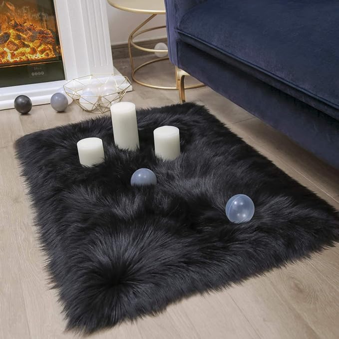 Ashler Faux Fur Rug, Fluffy Shaggy Area Rug Ultra Soft 2 x 2.9 Feet Rectangle - Image 4