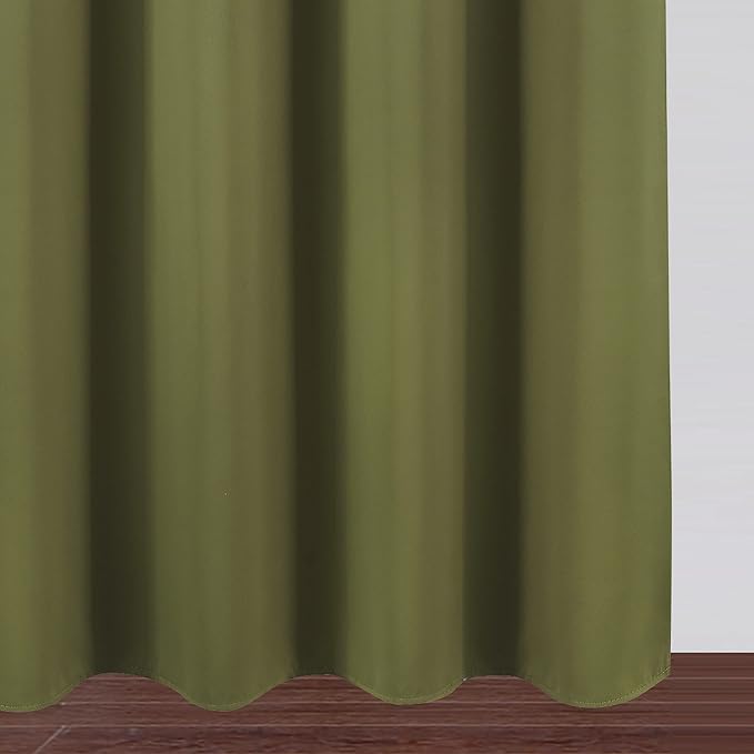 LEMOMO Blackout Curtains 66 x 95 inch/Olive Green Curtains Set of 2 - Image 9