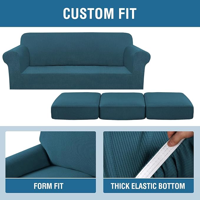H.VERSAILTEX 4 Piece Stretch Sofa Covers - Image 4