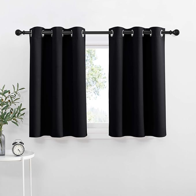 NICETOWN Black Small Window Curtains by NICETOWN