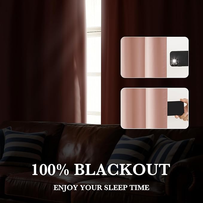 RYB HOME 100% Blackout Short Curtains - Image 5