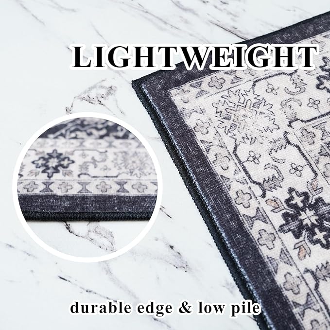 Washable 3x4 Entryway Area Rugs: Ultra Soft Low Pile Carpet - Image 6