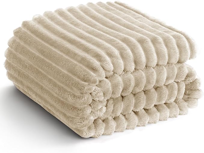 HIMEET Linen Ribbed Throw Blanket by Unknown