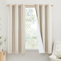 NICETOWN Linen Blackout Cold Blocking Curtains 63" Long by NICETOWN