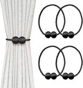 Melaluxe 4 Pack Magnetic Curtain Tiebacks, Decorative Curtain Holdbacks by Melaluxe