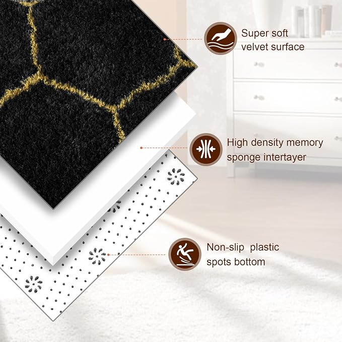 TWINNIS Super Soft Shaggy Rugs Fluffy Carpets, 4x5.9 Feet, Indoor Modern Plush - Image 2