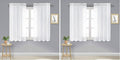 DWCN White Sheer Curtains Semi Transparent Voile Rod Pocket Curtains by DWCN