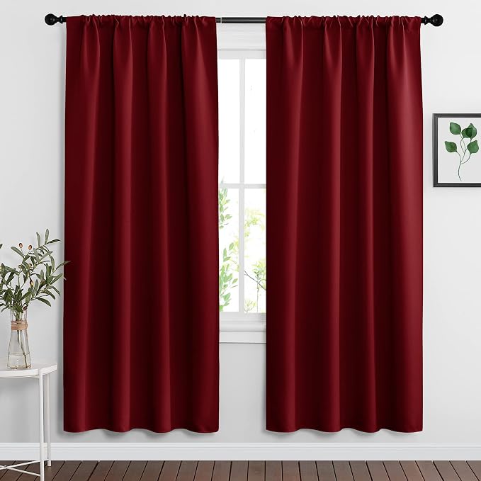 RYB HOME Blackout Curtains for Bedroom Living Room 72 inches Long, Thermal by RYBHOME