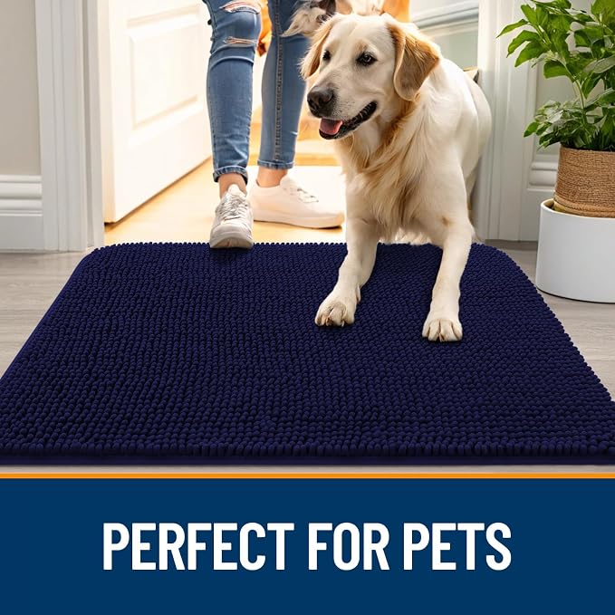 OLANLY Dog Door Mat for Muddy Paws 59x32, Absorbs Moisture and Dirt, Absorbent - Image 6