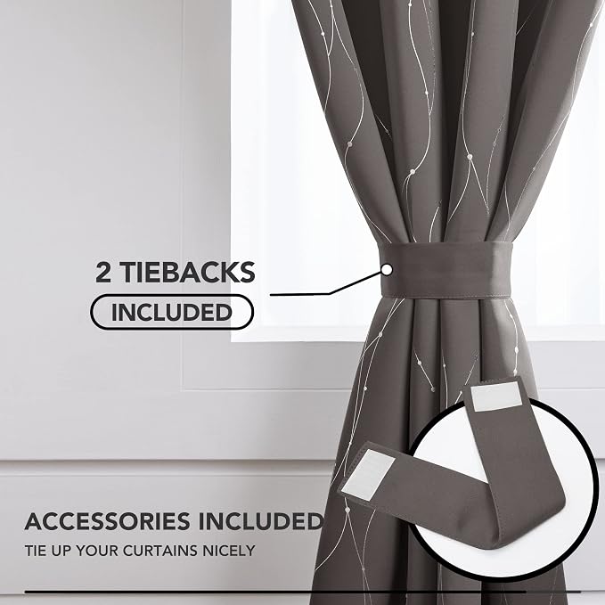 Deconovo Blackout Curtains, Thermal Insulated Soundproof Grommet Drapes - Image 4