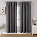 CUCRAF Light Grey Blackout Curtains 72 inch Length 2 Panels Set, Rod Pocket by CUCRAF