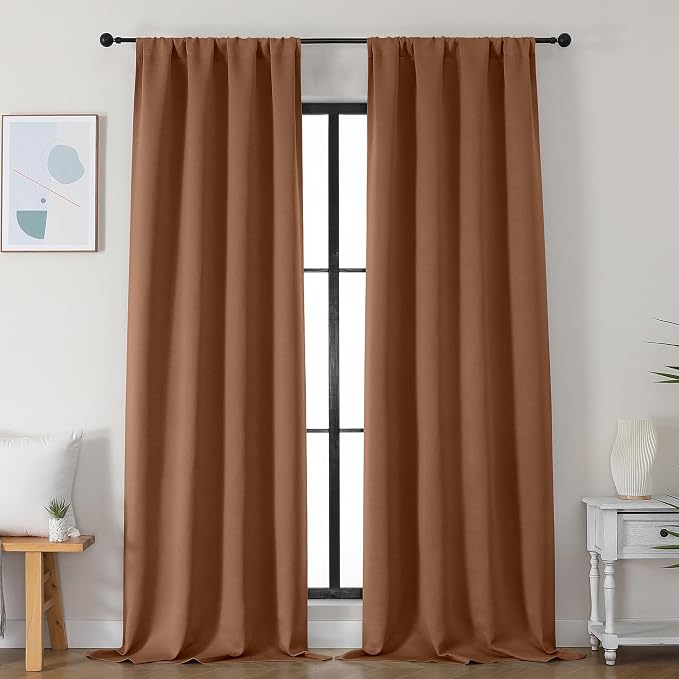 Simplebrand Ava Sun Baked Blackout Curtains by Simplebrand