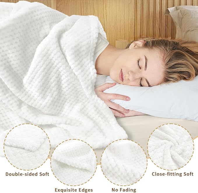 4 Pack Fleece Throw Blankets 50x60 Inches - Image 3