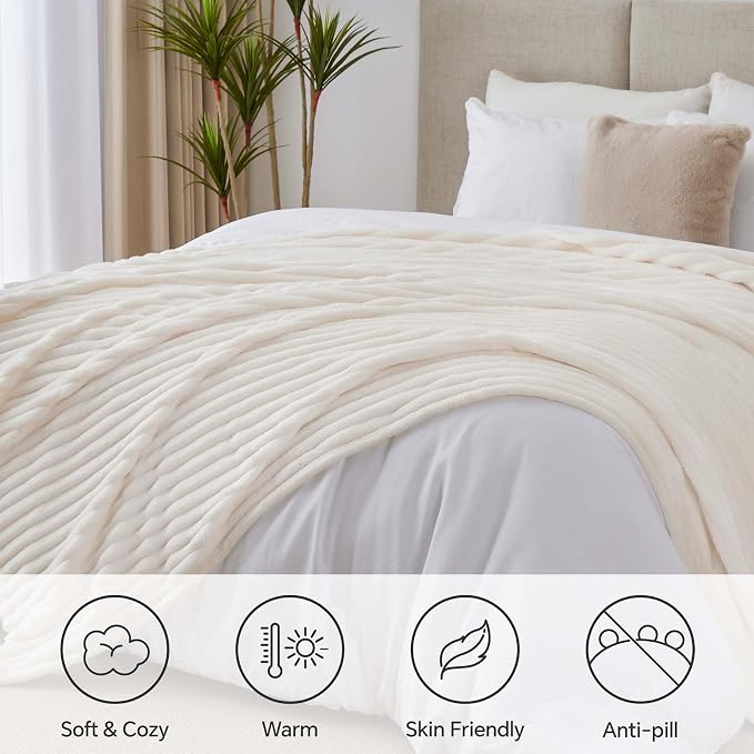 BEDELITE Blankets Queen Size for Bed, 300GSM Soft & Warm Fleece Blanket - Image 7