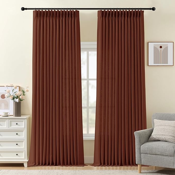 IVAPUPU Extra Long Pinch Pleated Curtains 108 Inch Long by IVAPUPU