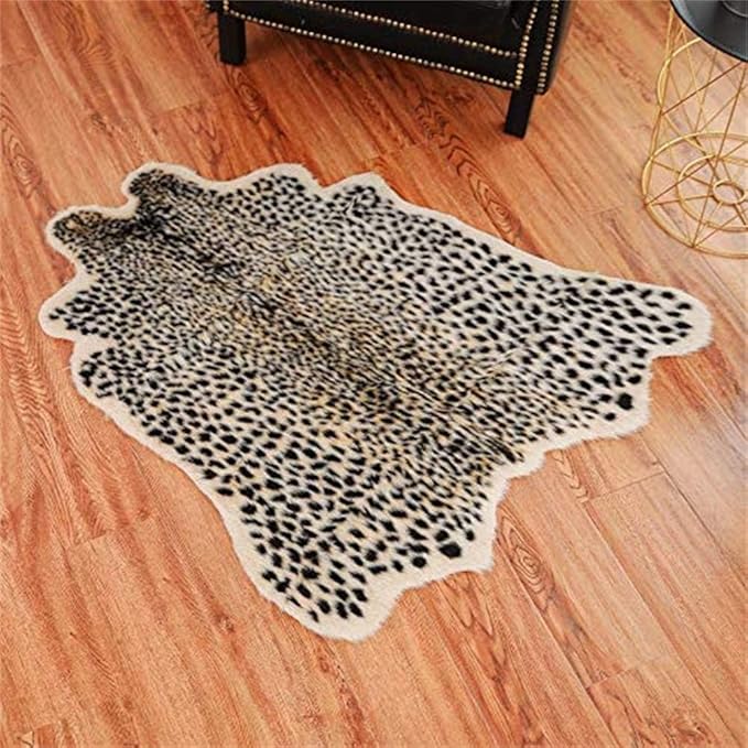 Leopard Print Rug, Faux Cowhide, Artificial Carpet, Simulation Cowhide - Image 4