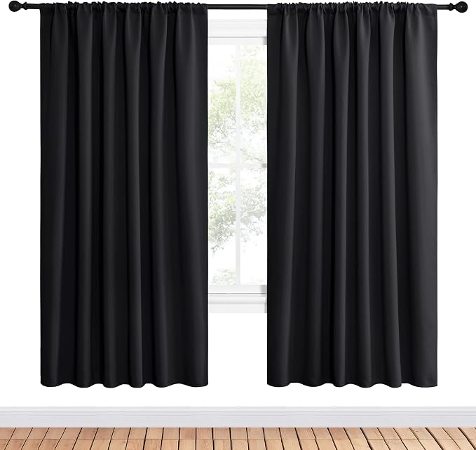 NICETOWN Black Blackout Curtain Blinds - Image 2