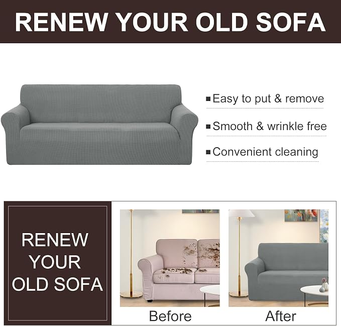 U-NICE HOME Stretch Couch Cover Sofa Cover Sofa Slipcover Furniture Protector - Image 5