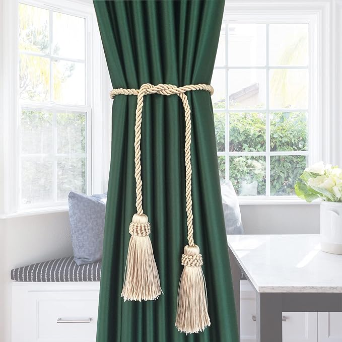 Fenghuangwu Curtain Tiebacks Handmade Decorative Curtain Holdbacks Rope - Image 5