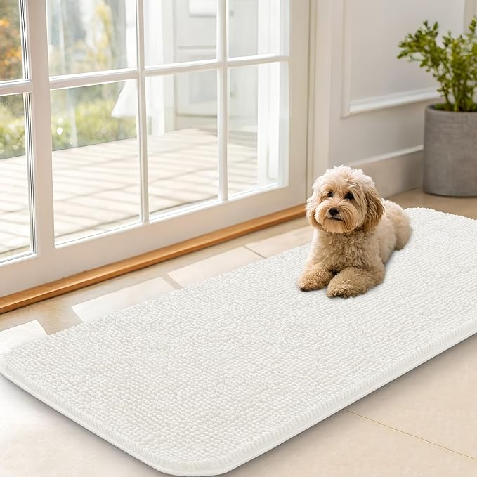 OLANLY Dog Door Mat for Muddy Paws 47x20, Absorbs Moisture and Dirt, Absorbent by OLANLY