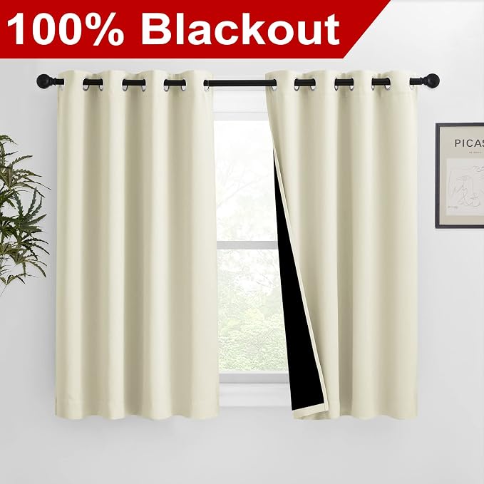 NICETOWN Warm Curtains for Winter, Bedroom Full Blackout Curtain Panels - Image 2