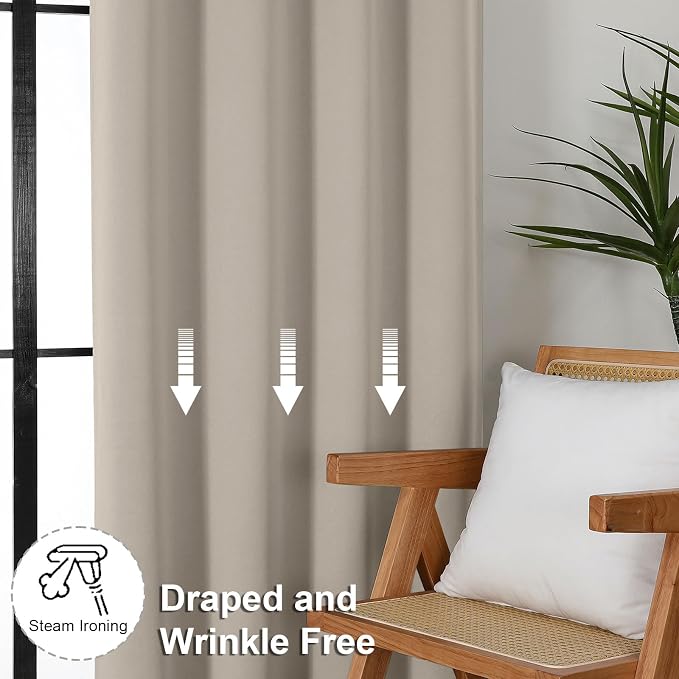 Simplebrand Ava Stone Blackout Curtains - Image 7