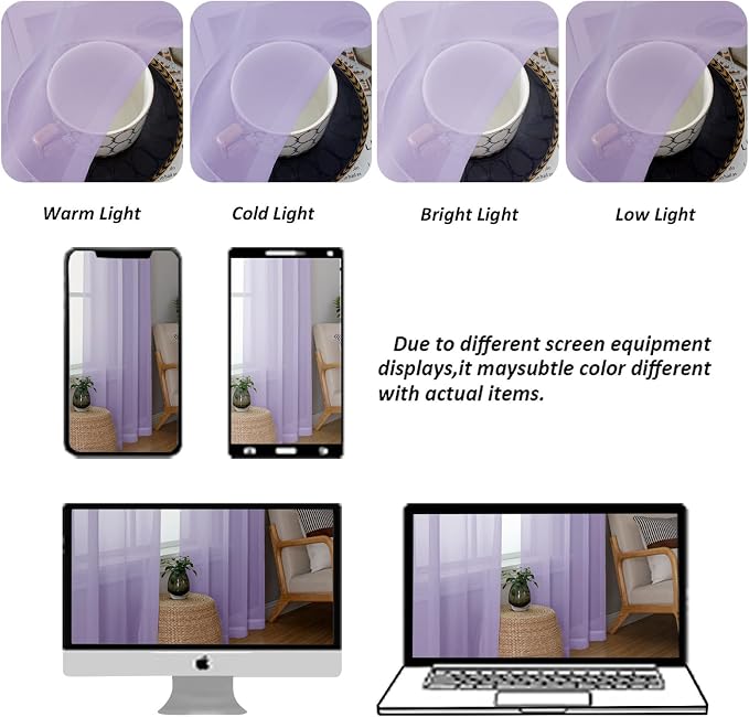 Chyhomenyc Lilac Sheer Valances - Image 4