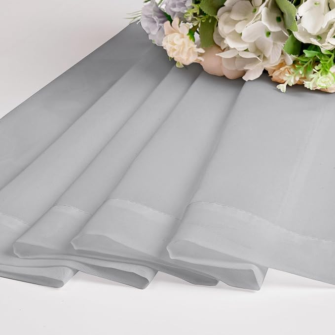 Chyhomenyc Light Grey Sheer Curtains 108 Inches Long - Image 7
