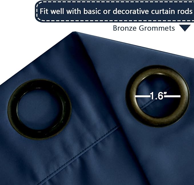 H.VERSAILTEX Blackout Patio Curtains 100 x 84 Inches - Image 3