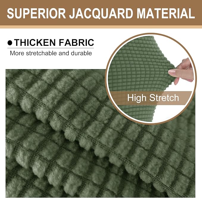 U-NICE HOME Stretch Futon Cover Armless Bed Slipcover - Image 3