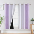 Estelar Textiler Lilac and Greyish White Blackout Curtains & Drapes by ESTELARTEXTILER