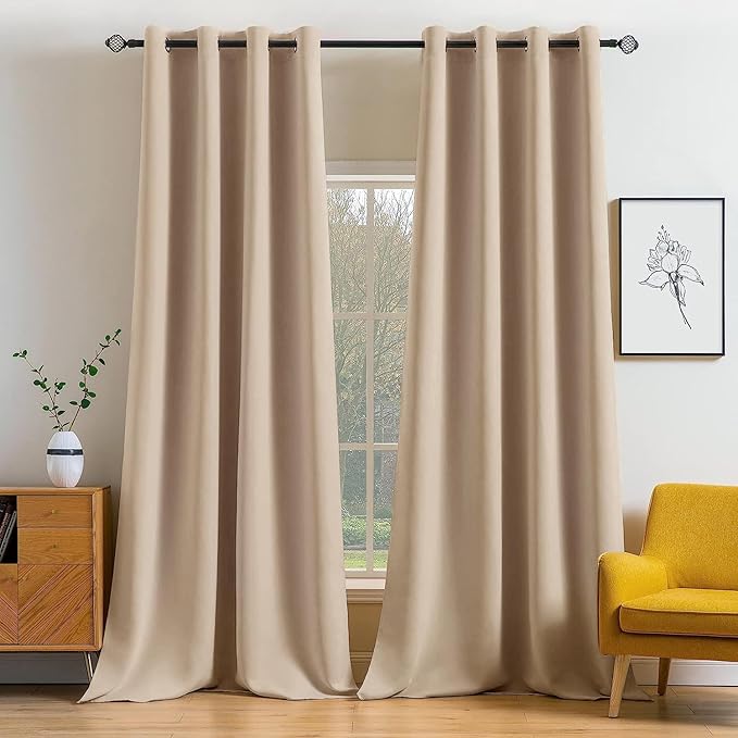 MIULEE Blackout Curtains for Bedroom Living Room Thermal Insulated Room by MIULEE
