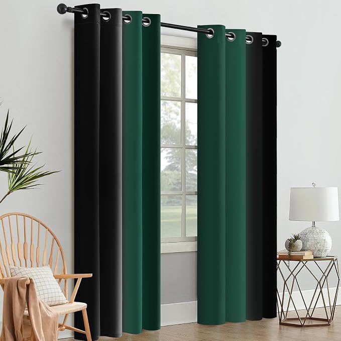 SimpleHome Ombre Room Darkening Curtains 84 inches Length - Image 7