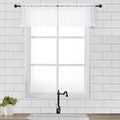 OVZME White Sheer Window Valance Curtains, Light Filtering Kitchen Valances by OVZME