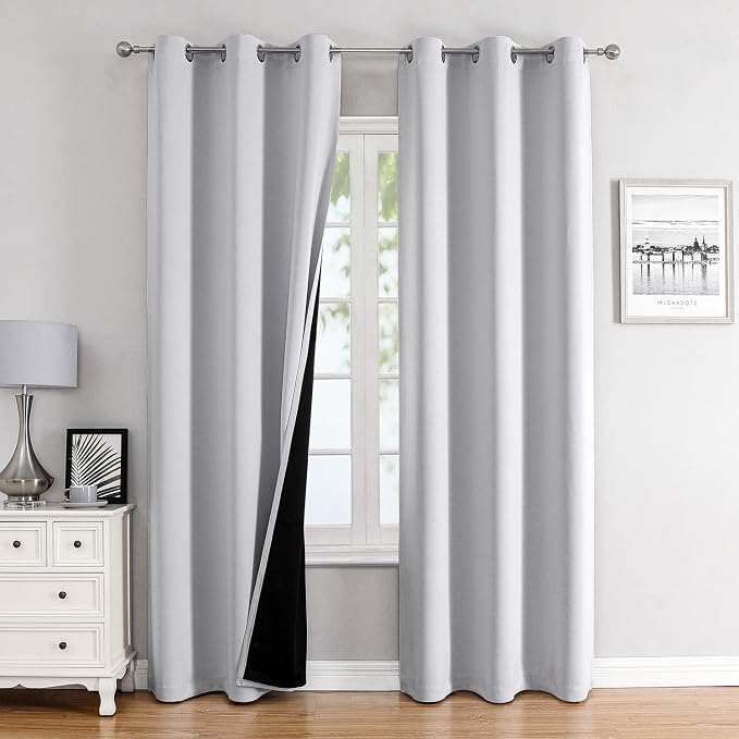 ChrisDowa 100% Blackout Curtains 72 inch Long by ChrisDowa