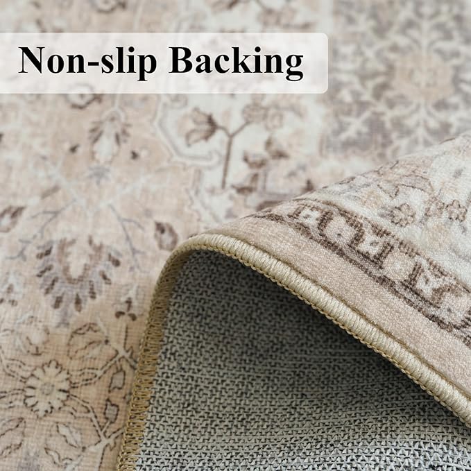 4x10 Hallway Wide Runner Rug: Washable Oriental Soft Area Rug - Image 6