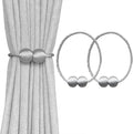 Melaluxe 2 Pack Magnetic Curtain Tiebacks, Decorative Curtain Holdbacks by Melaluxe