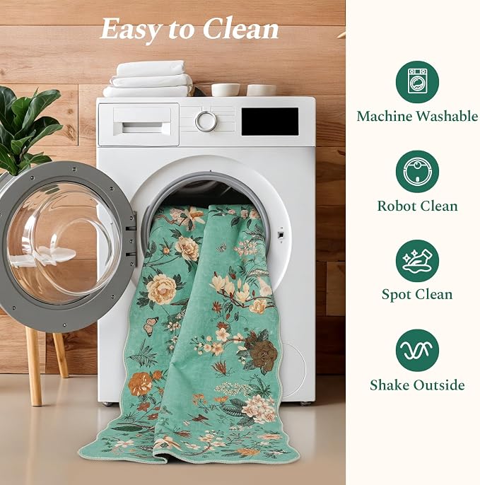 Rugflix 2x6 Runner Rug for Hallway, Washable Kitchen Runner Non Slip, Soft Low - Image 6