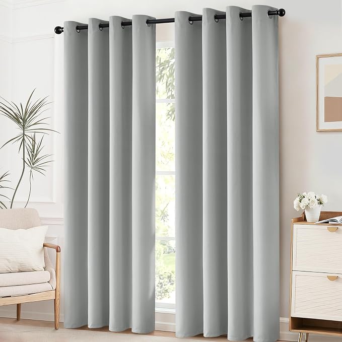 Yakamok Blackout Curtains Room Darkening Thermal Insulated Grommet top Window - Image 3