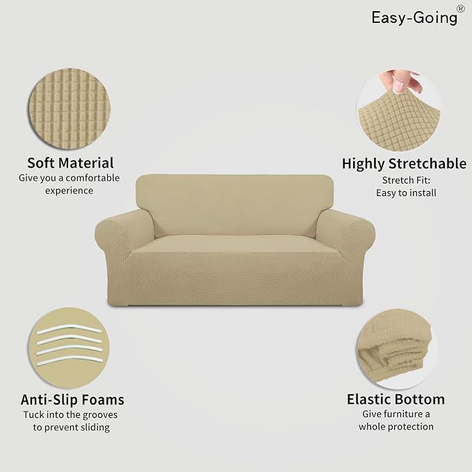 Easy-Going Stretch Oversized Loveseat Slipcover 1-Piece Sofa Cover Furniture - Image 3