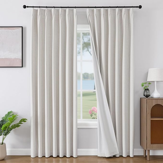 Joydeco Pinch Pleated Linen Curtains by JOYDECO
