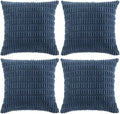 Fancy Homi 4 Packs Dusty Blue Decorative Throw Pillow Covers 18x18 Inch by Fancy+Homi