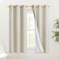NICETOWN Natural Kitchen 100% Blackout Narrow Curtains 48 inches Long 2 Panels by NICETOWN