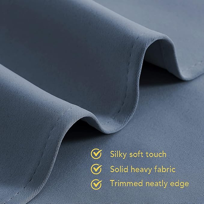 NICETOWN Blackout Curtains for Bedroom, Stone Blue, Home Decoration Thermal - Image 5