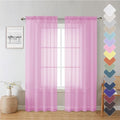 Lecloud Light Pink Sheer Curtains 72 Inches Long 2 Panels, Light Filtering by Lecloud
