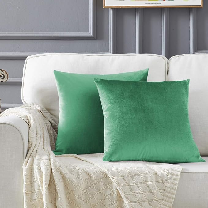 GIGIZAZA Decorative Throw Pillow Covers 16x16, Velvet Sofa Boho Cushion Pillows by GIGIZAZAFocusingonhomedecoration