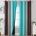Estelar Textiler Teal and Brown Blackout Curtains by ESTELARTEXTILER