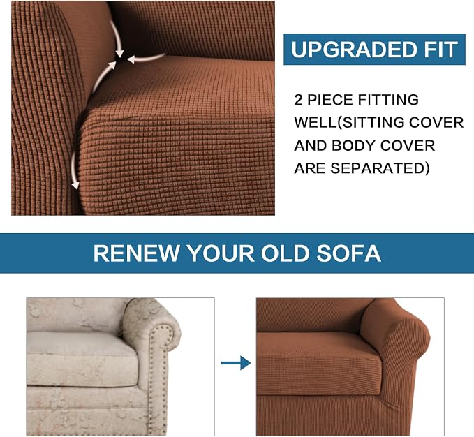 H.VERSAILTEX 2-Piece Armchair Cover Slipcovers - Image 7
