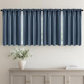 MIULEE 4 Panel Set Short Bedroom Blackout Curtains 54 Inch Long Stone Blue | by MIULEE