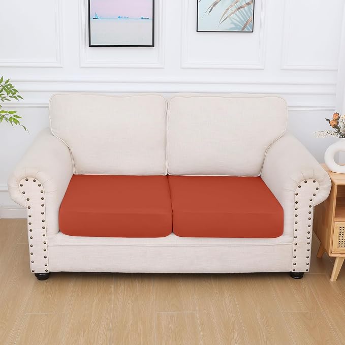 hyha Milk Silk Couch Cushion Covers, Soft Magic Sofa Covers Washable - Image 7